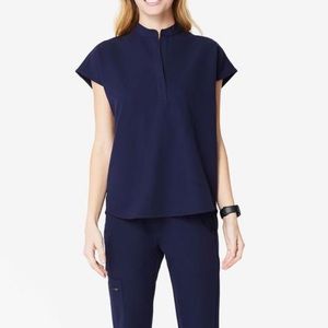 Figs scrubs navy blue rafaela top